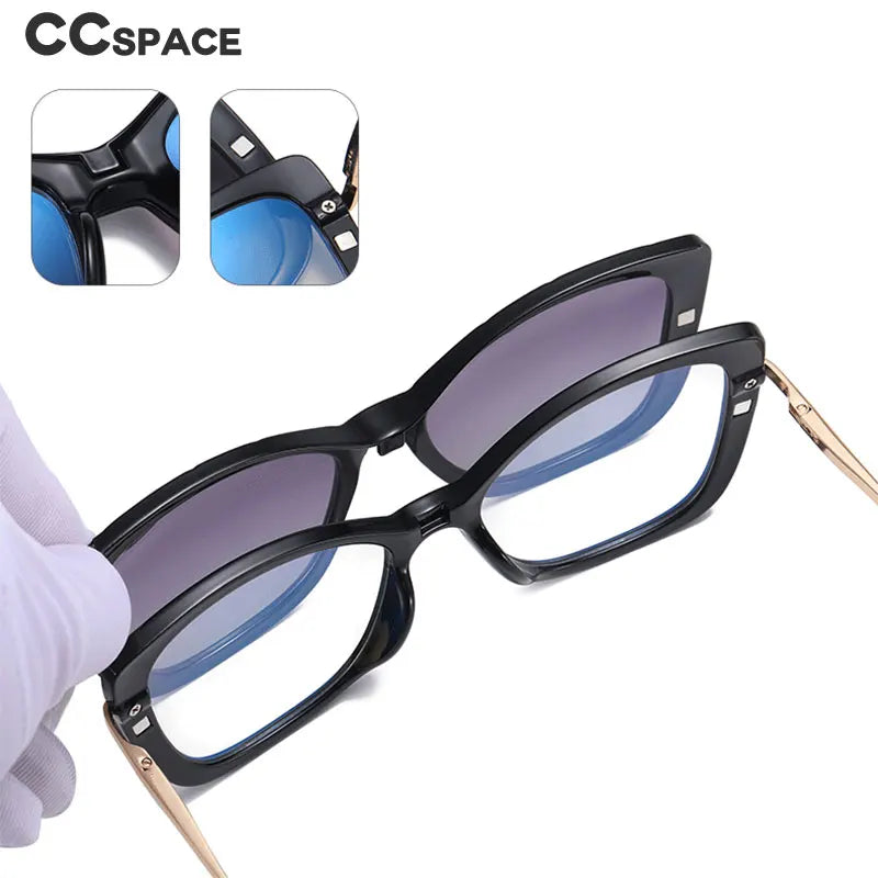 Anti Blue Light Polarized Clip-On Sunglasses Frames for Men and Women - TR90 Fashion Eyeglasses